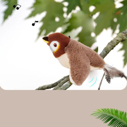 Electronic Interactive Cat Toy Flapping Wings Sparrow Bird Catnip Toys