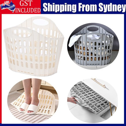 Large Foldable Handheld Dirty Clothes Basket Wall Mounted for Bathroom