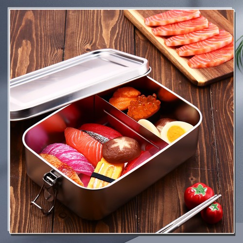 1400ML Stainless Steel Food Containers with Lid Reusable Lunch Picnic