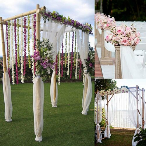 4x Organza Fabric Bridal Solid Sheer Organza Crystal Organza Sheer Sil