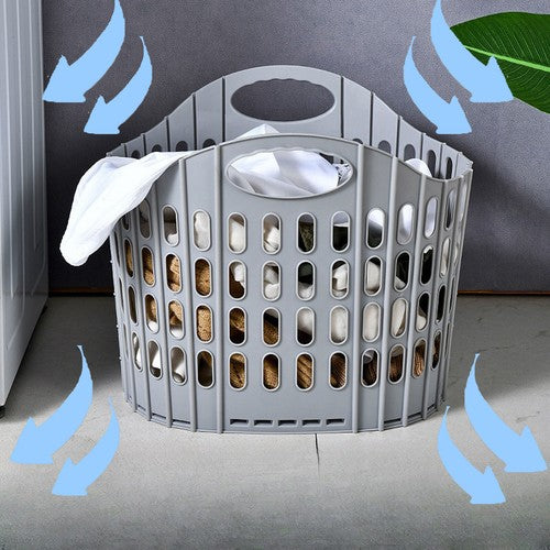 Large Foldable Handheld Dirty Clothes Basket Wall Mounted for Bathroom