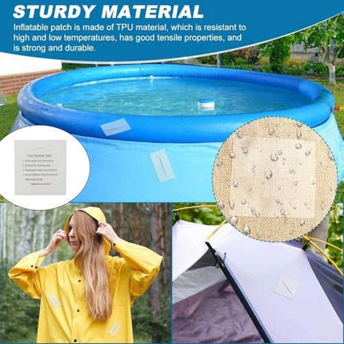 50pcs Waterproof Tent Repair Canvas Awning Sail Kites Adhesive Patches