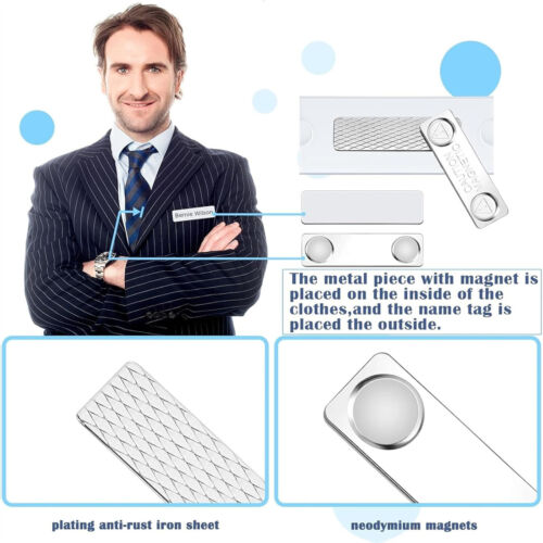 20pcs Strong Magnetic Business Name Tag Acrylic Badge-Magnetic Name Ta