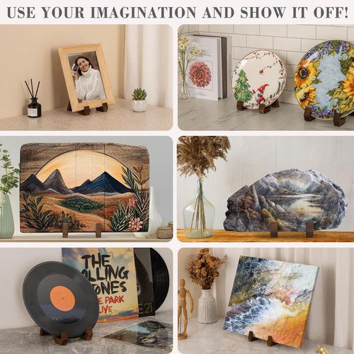Easel Picture Frame Photo Stand Wooden Display Stand Home Decor Pl