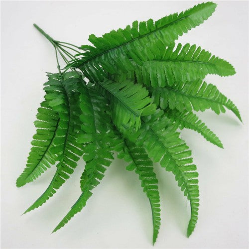10pcs Bunch 43cm Artificial Persian Leaves Fern Grass Green Plant Gard