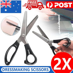 2pcs Dressmaking Shears Crafts Zig Zag Cut Serrated Scissors Serrated