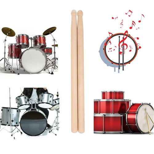 7A Maple Wood Lightweight Endearing Music Oval Tip Drumsticks Dr
