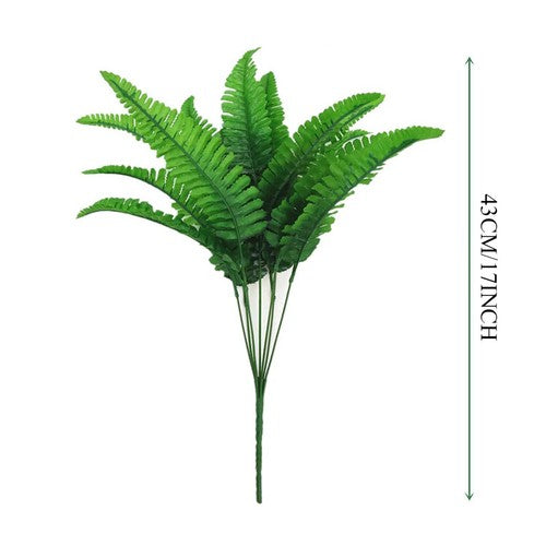 10pcs Bunch 43cm Artificial Persian Leaves Fern Grass Green Plant Gard