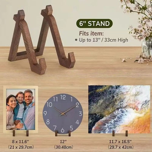 Easel Picture Frame Photo Stand Wooden Display Stand Home Decor Pl