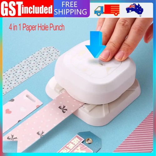 4 in 1 Paper Hole Punch Mini Paper Punch Loose-leaf Punch for Scrapboo