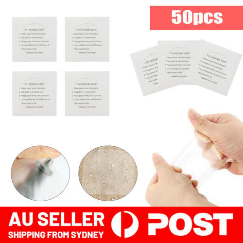 50pcs Waterproof Tent Repair Canvas Awning Sail Kites Adhesive Patches