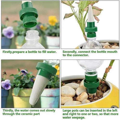 4X Drip Irrigation System Kit Drippers Self Watering Spikes Plant Flow