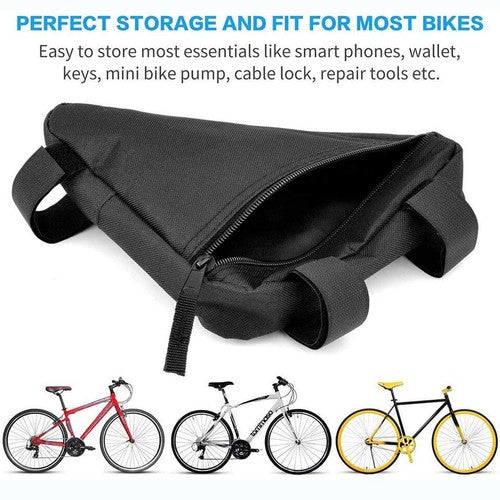 2PCS Bicycle Cycling Triangle Storage Bag Bike Front Tube Frame Waterp