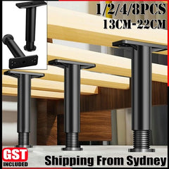 1-8PCS Adjustable Telescopic Bed Beam Support Furniture Leg Load Beari
