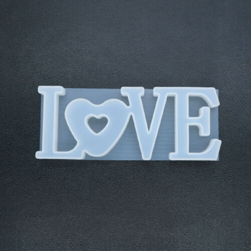 2pcs LOVE Sign Resin Casting Mold Silicone Jewelry Making Epoxy Mould