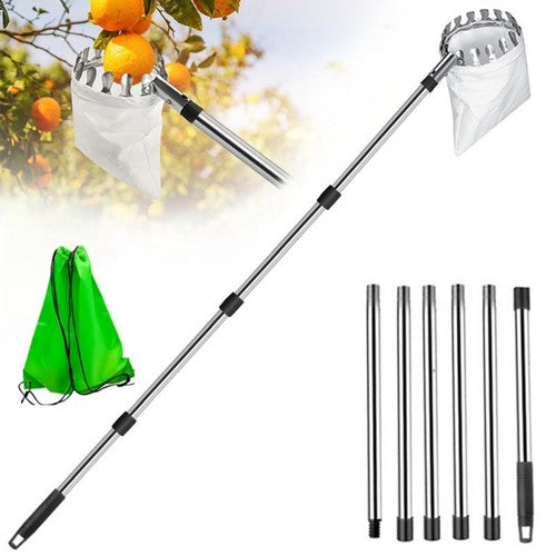 3.2M Fruit Picker Pole with Basket Telescoping Fruit Picker Tool with