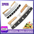 2PCS Kitchen Stainless Steel Pizza Cutter Rocker Blade Slicer + Protec