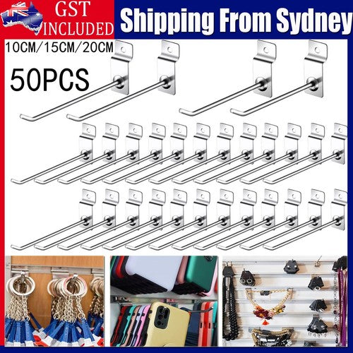 50PCS Slatwall Hook Slat wall panel Grooved Display Board Showroom Hoo