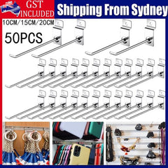 Slatwall Hooks – 50pc Slat Wall Panel Display Board Hooks