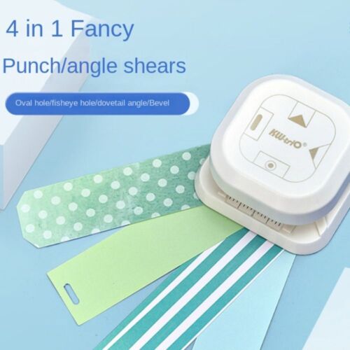 4 in 1 Paper Hole Punch Mini Paper Punch Loose-leaf Punch for Scrapboo