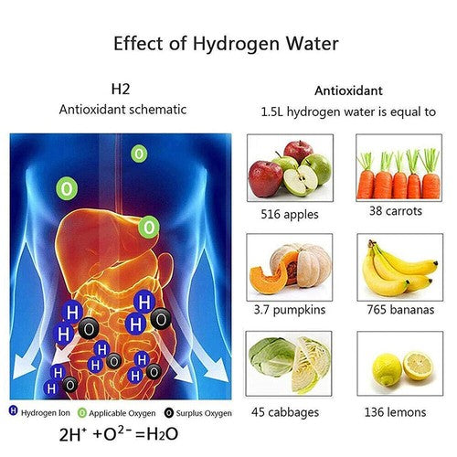 450ML Hydrogen Water Bottle Generator Rich Ionizer Glass Drink Cup USB