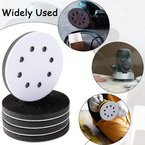 6X Soft Sponge Interface Pad Sanding Pads and Hook 5 Inch(125MM) Foam S