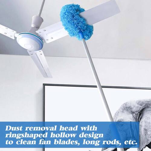 1PC Ceiling Fan Cleaner Duster with Extension Pole Reusable Microfiber