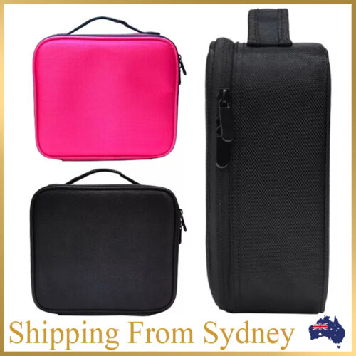 2PCS Professional Makeup Bag Portable Cosmetic Brush Organize Case Sto