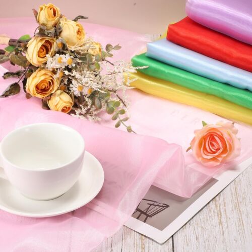 4x Organza Fabric Bridal Solid Sheer Organza Crystal Organza Sheer Sil