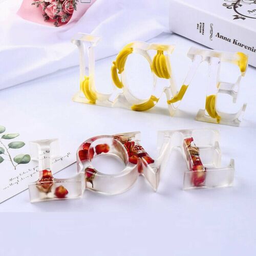 2pcs LOVE Sign Resin Casting Mold Silicone Jewelry Making Epoxy Mould