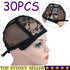 30pcs Adjustable Straps Lace Full Mesh Wig Cap Making Wigs Weaving Cap