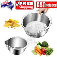 Rice Washer Strainer Bowl Stainless Steel Rice Washing Bowl Rice Sieve