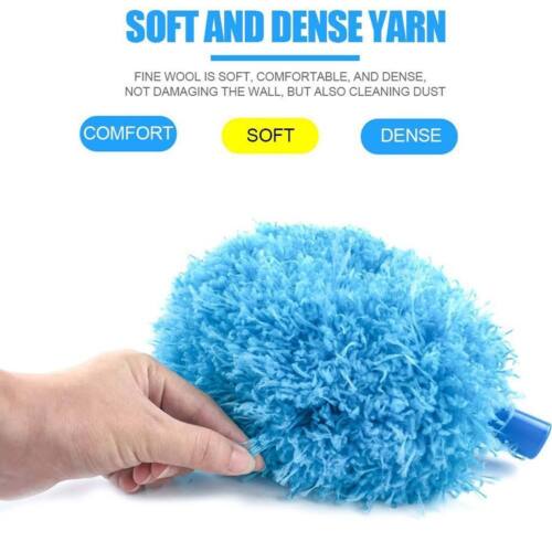 1PC Ceiling Fan Cleaner Duster with Extension Pole Reusable Microfiber