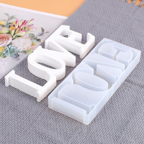 2pcs LOVE Sign Resin Casting Mold Silicone Jewelry Making Epoxy Mould