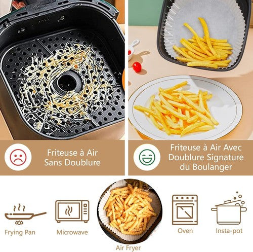 200PCS Air Fryer Disposable Paper Liner Non-Stick Pan Parchment Baking