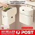 Wall Mounted Hanging Waste Bin with Lid Household Cabinet Trash Can Cr