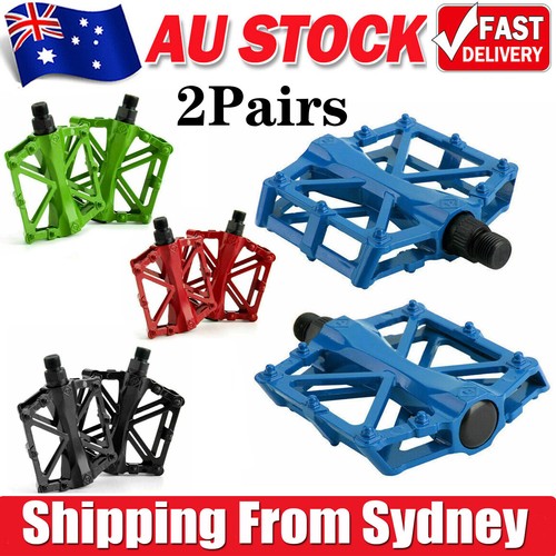 2Pairs Bike Pedals Alloy Mountain Road MTB Colored Bicycle Nonslip Cyc