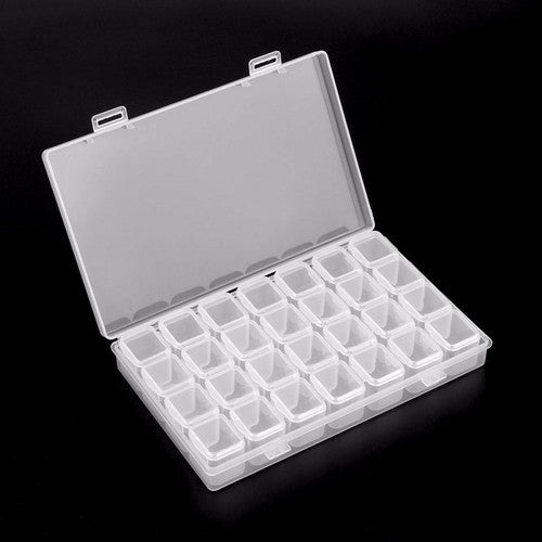 4PCS 28 Grid Storage Boxes Plastic Jewelry Organizer Container Cases B