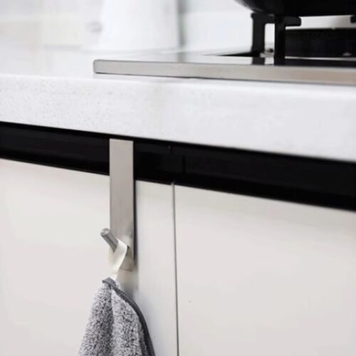 2xStainless Steel Long Large Over The Door Hanger Front/Back Door Hook