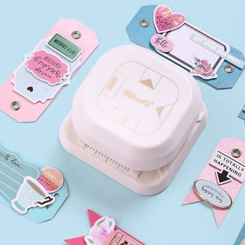 4 in 1 Paper Hole Punch Mini Paper Punch Loose-leaf Punch for Scrapboo
