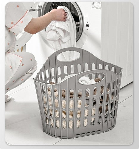 Large Foldable Handheld Dirty Clothes Basket Wall Mounted for Bathroom