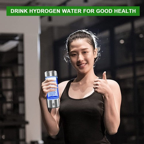 450ML Hydrogen Water Bottle Generator Rich Ionizer Glass Drink Cup USB