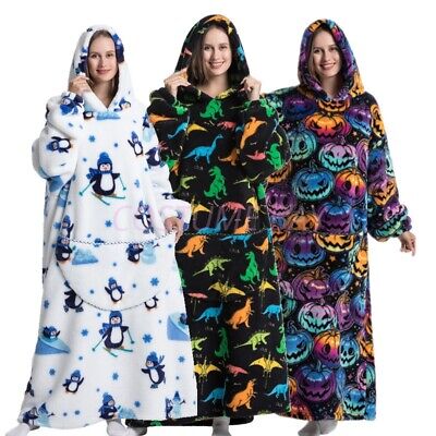 Oversized Adult 1.4m Long Kid Toddler Hooded Blanket Hoodie Ultra Swea