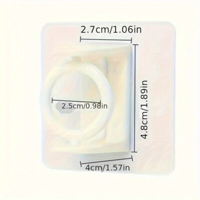 Self Adhesive Curtain Rod Bracket 4Pcs ABS Wall Bracket Hooks 360° Ro