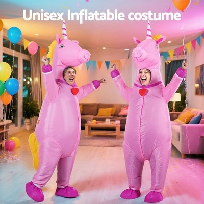 Inflatable Unicorn Costume Adult Suit Blow Up Party Fancy Dress Hallow