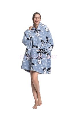 Oversized Adult 1.4m Long Kid Toddler Hooded Blanket Hoodie Ultra Swea