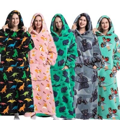 Oversized Adult 1.4m Long Kid Toddler Hooded Blanket Hoodie Ultra Swea