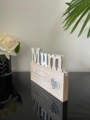 Mum Table Sign Plaque Wood Mum Signs Table Centerpiece Mother's Day Gi