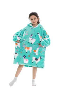Oversized Adult 1.4m Long Kid Toddler Hooded Blanket Hoodie Ultra Swea