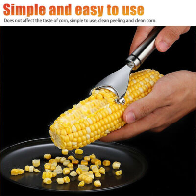 5PCS One-Step Stainless Steel Corn Peeler Thresher Tools Kitchen Cutte